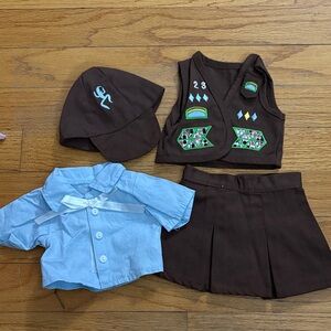 Brown and Blue Doll Outfit Set